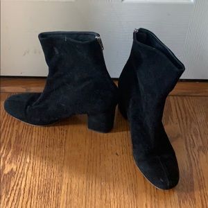 Free people suede chunky booties